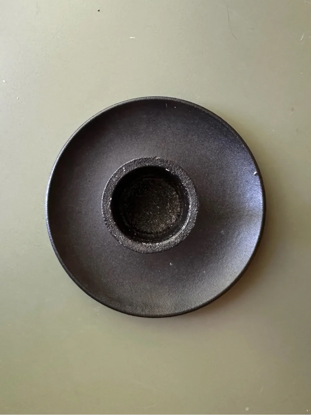 Vintage Iron candle holder • black